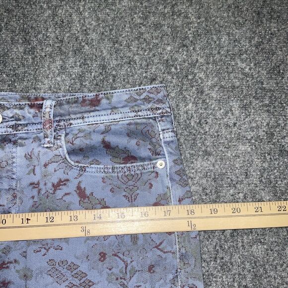 Pilcro Anthropologie Jeans Womens Size 29 Blue Denim Floral Slim Boyfriend - Picture 5 of 11